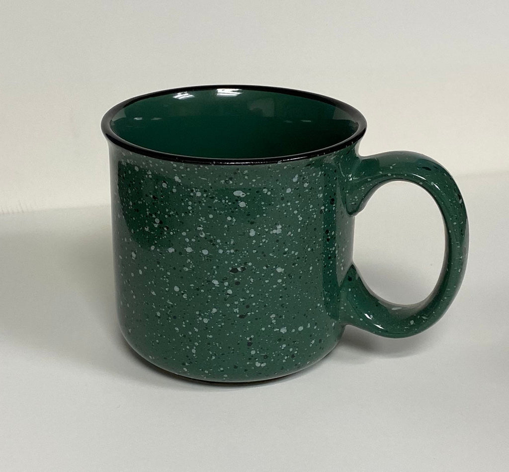 Fall Family and Football Ceramic Campfire Mug / Fall Ceramic Mug / Speckled Ceramic Camp Mug