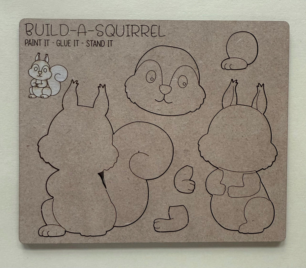 DIY Woodland Friends Craft Kit/Paint Laser cut Wood