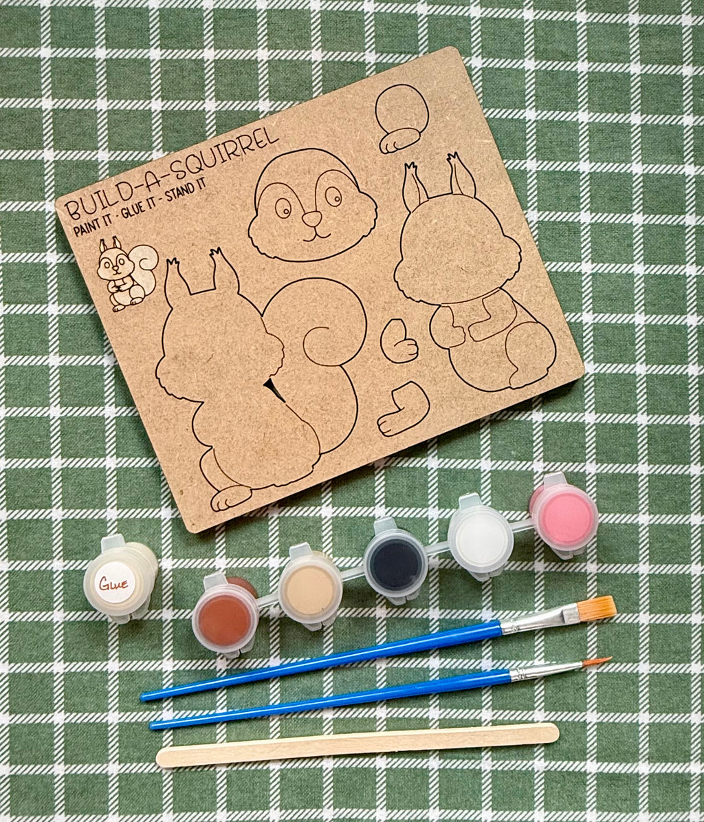 Squirrel DIY Pop-Out Wooden Paint Kit