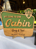 Custom Wood Sign/Welcome to the Cabin/National Park-Style
