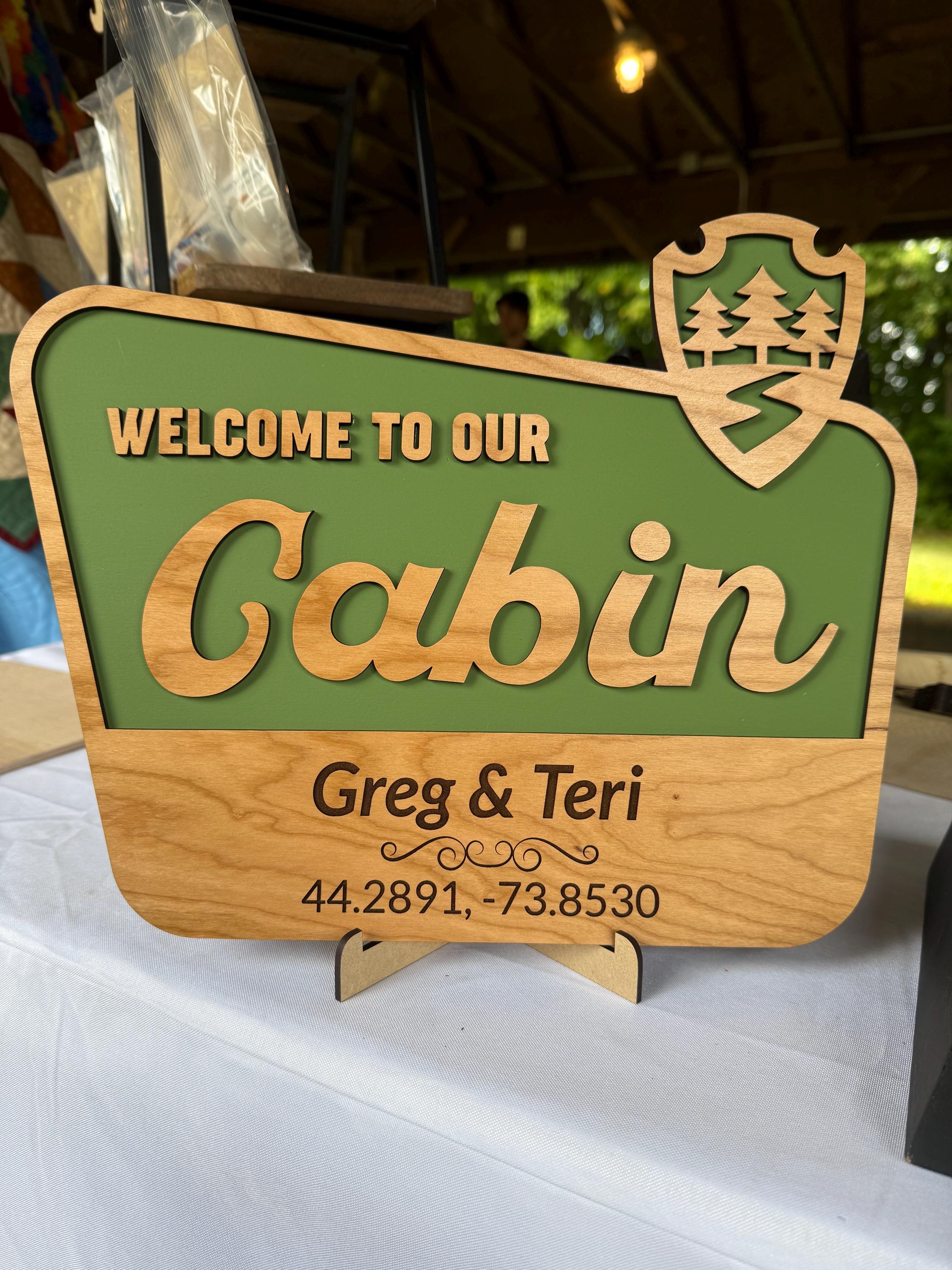Custom Wood Sign/Welcome to the Cabin/National Park-Style