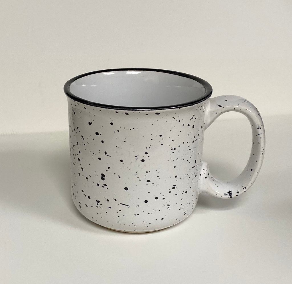 Dear Fall Ceramic Campfire Mug / Fall Is My Favorite Ceramic Mug / Speckled Ceramic Camp Mug