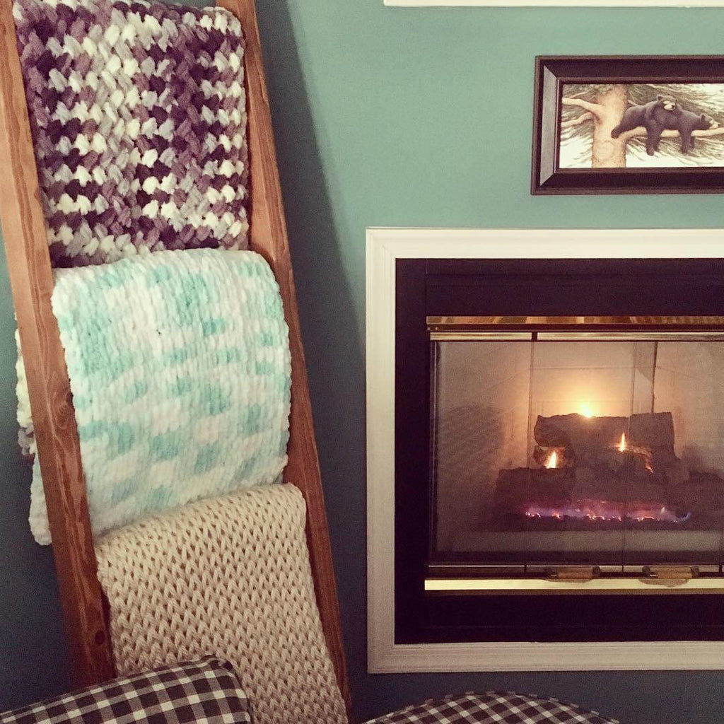 Rustic Blanket Ladder Rack