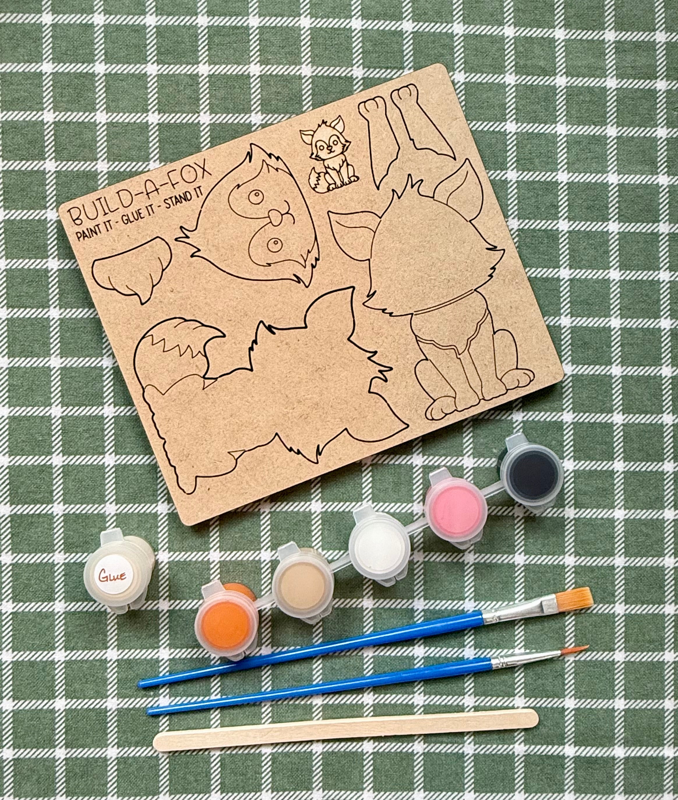 Fox DIY Pop-Out Wooden Paint Kit