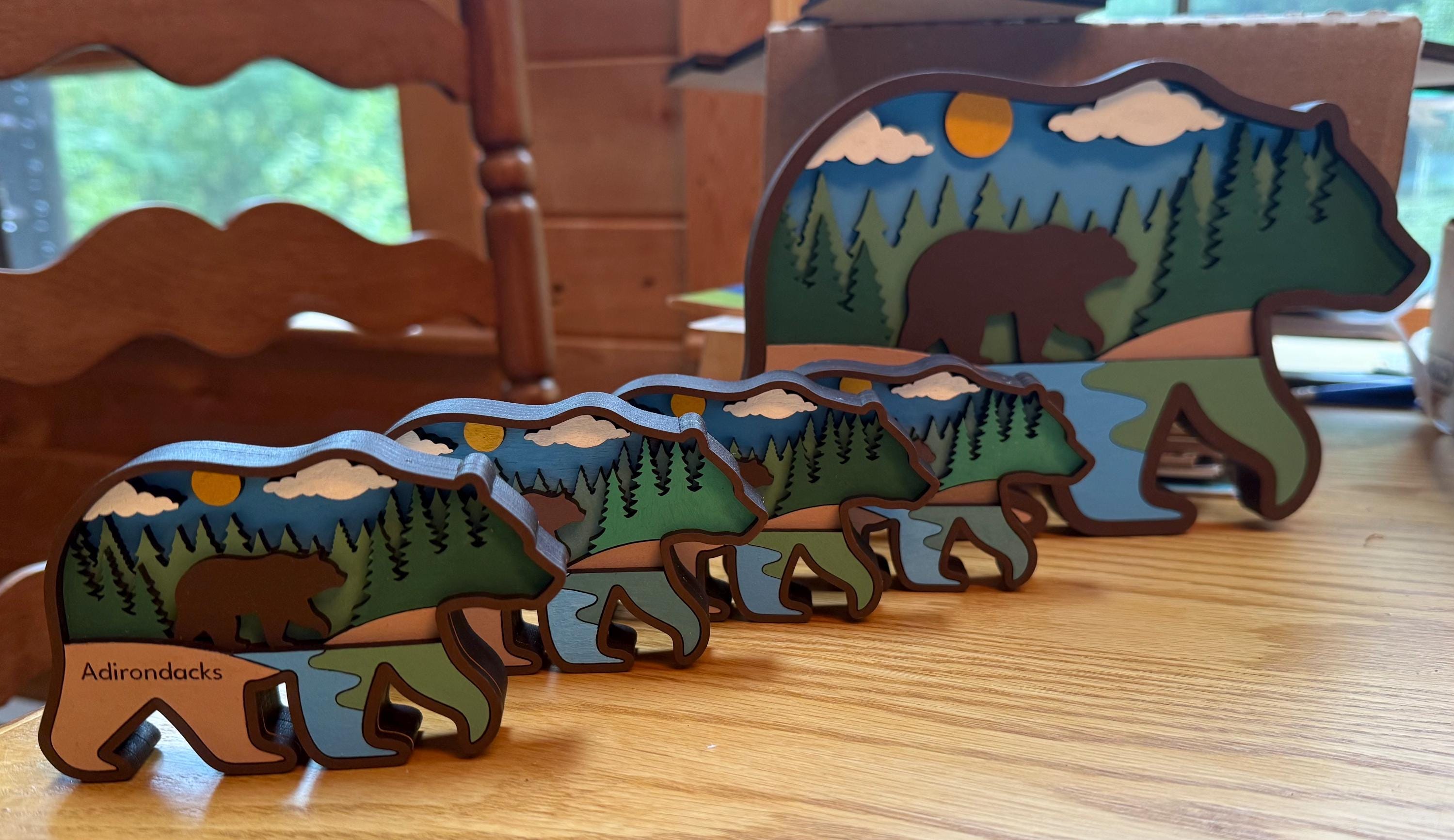 Layered Bear Shelf Sitter Magnet