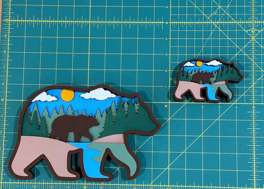 Layered Bear Shelf Sitter Magnet