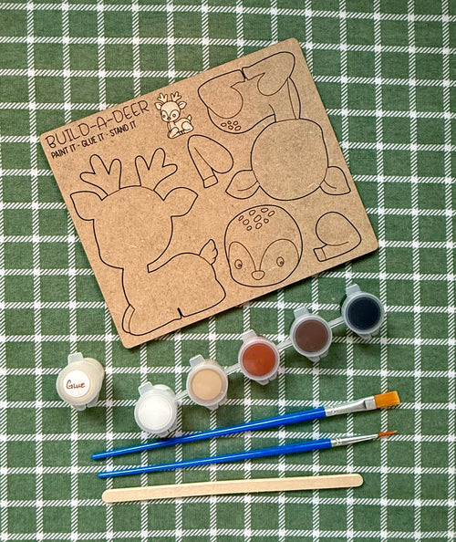 Deer DIY Pop-Out Wooden Paint Kit