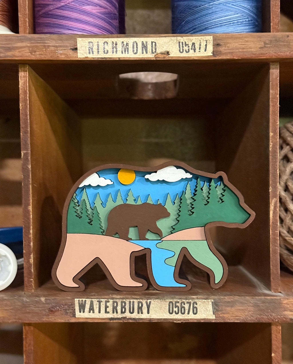 Layered Bear Shelf Sitter Magnet