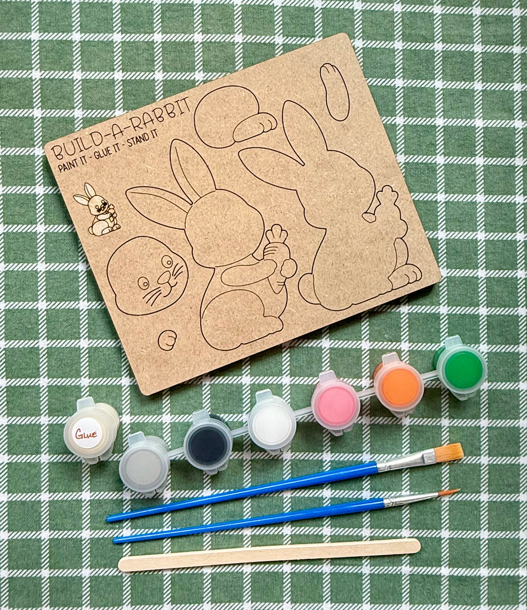 Rabbit DIY Pop-Out Wooden Paint Kit