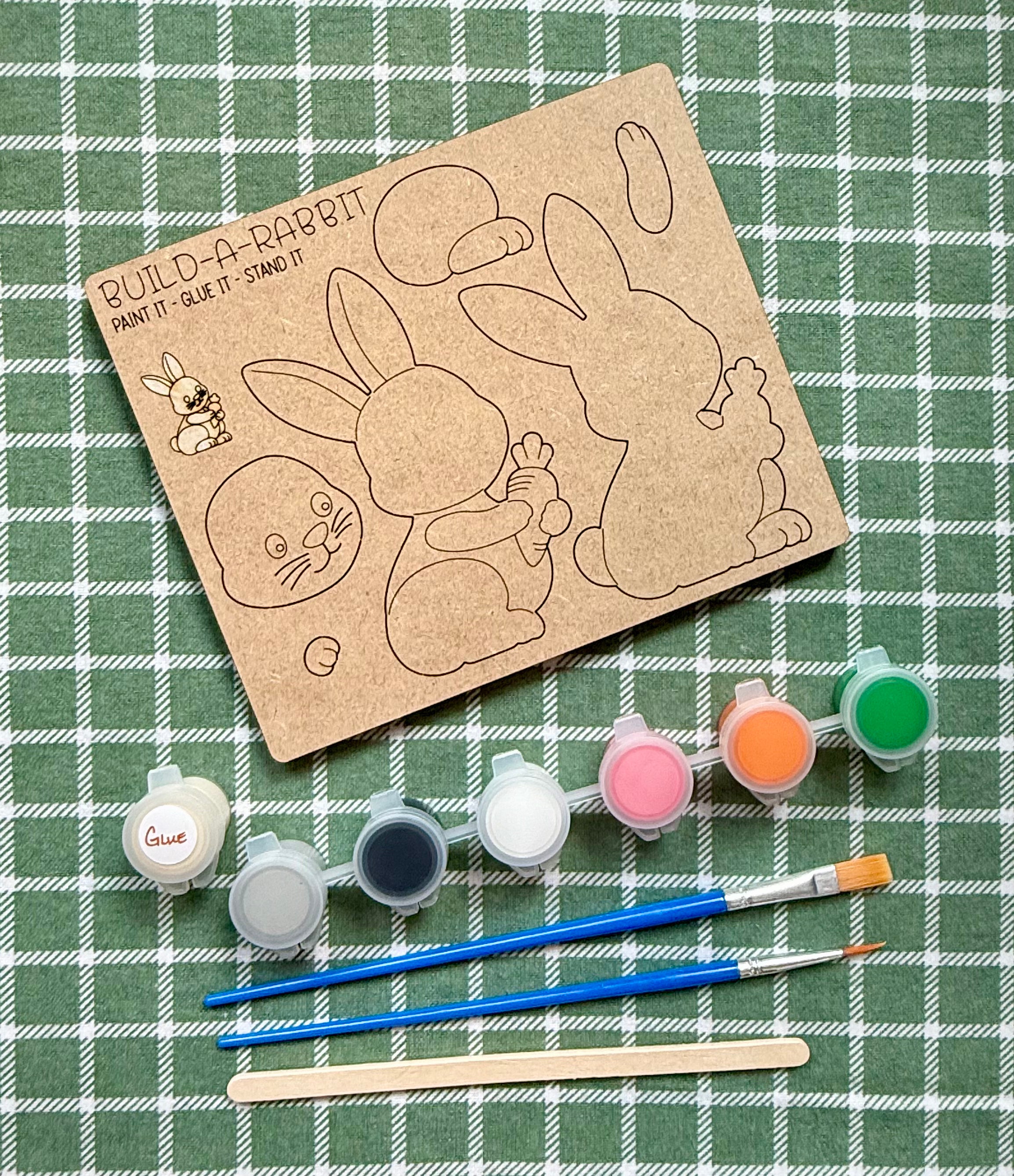 Rabbit DIY Pop-Out Wooden Paint Kit