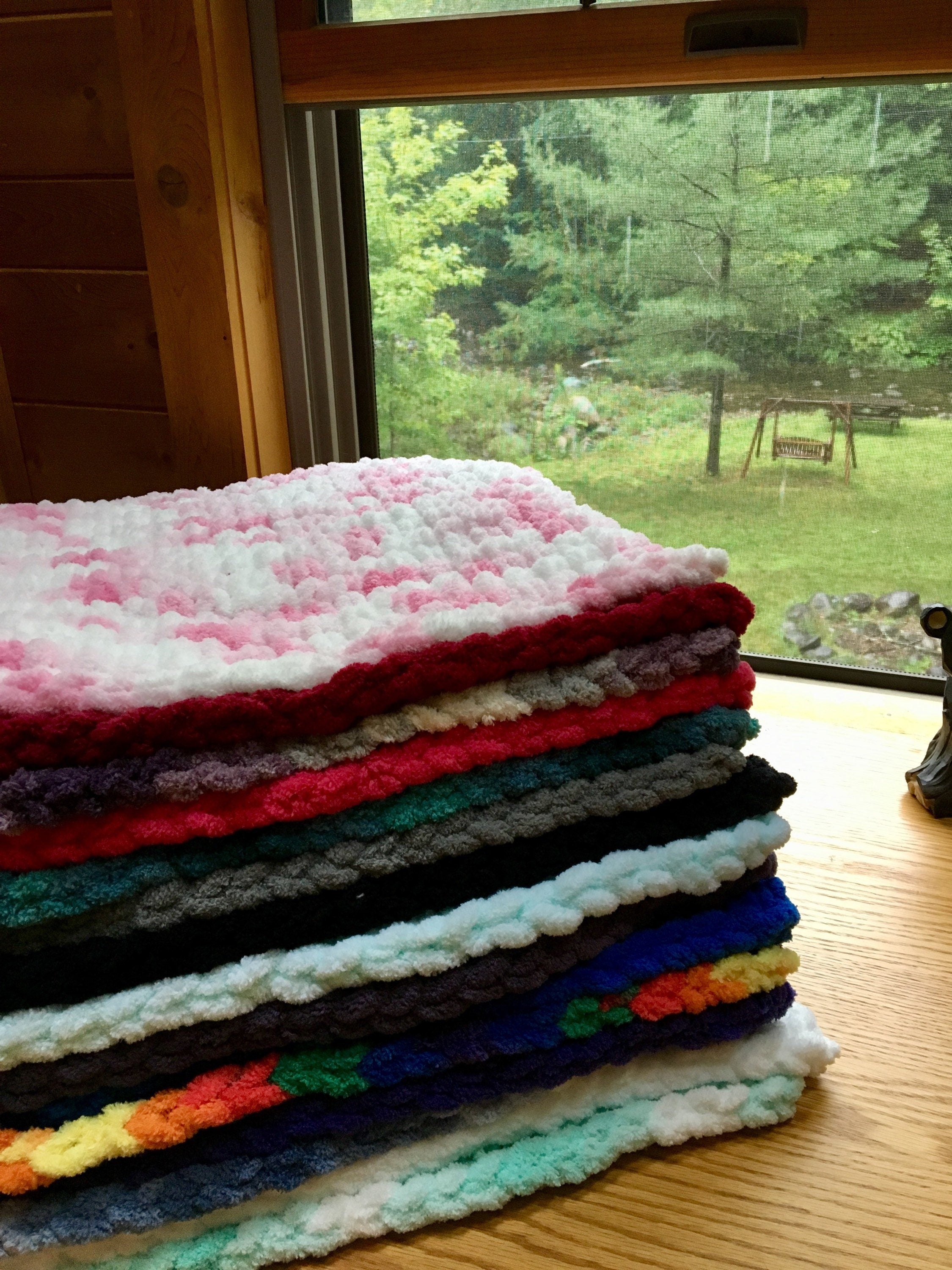 Cozy Cabin Pastel Doll Blanket / Fluffy Lovey