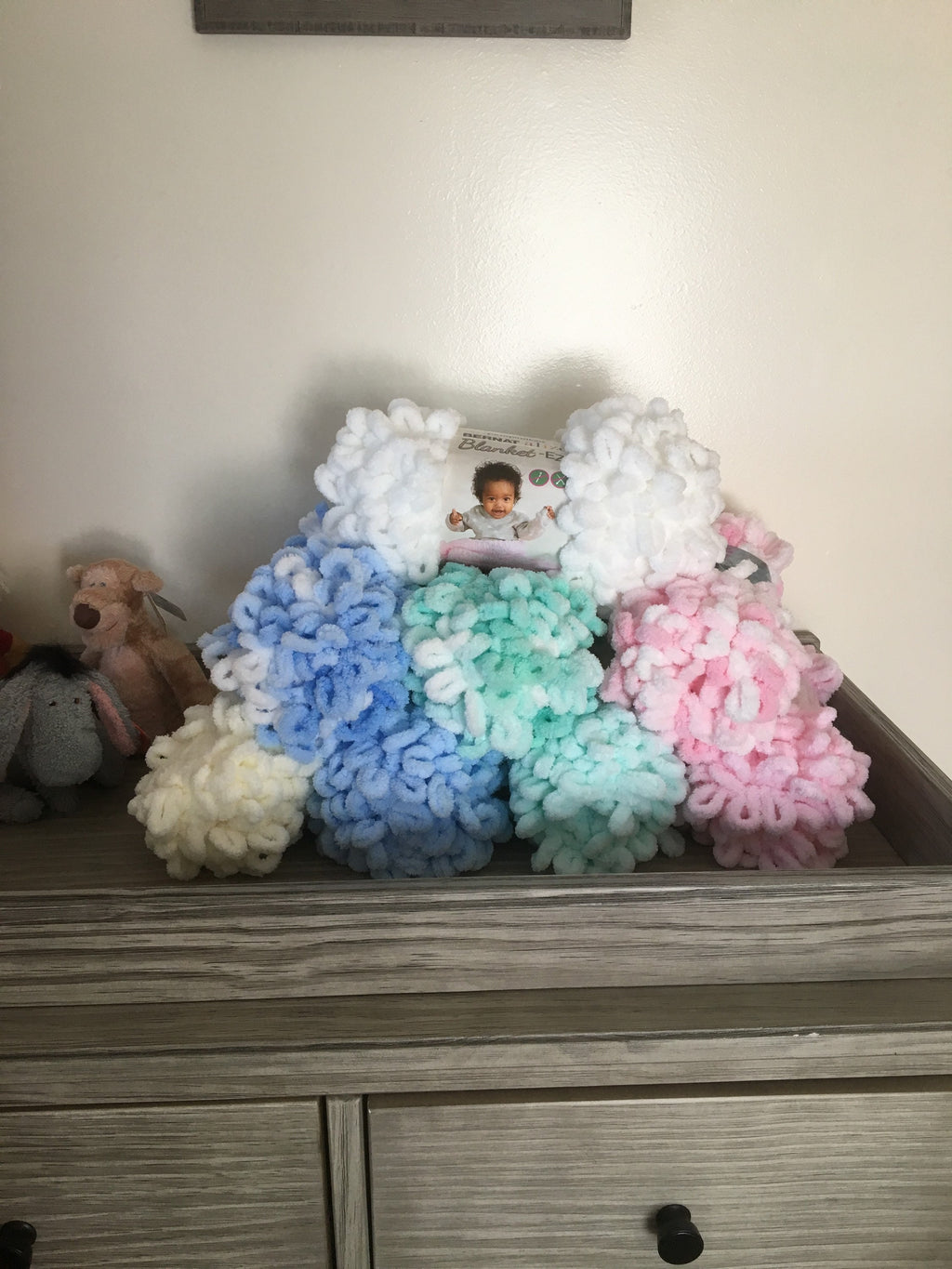 Cozy Cabin Pastel Doll Blanket / Fluffy Lovey