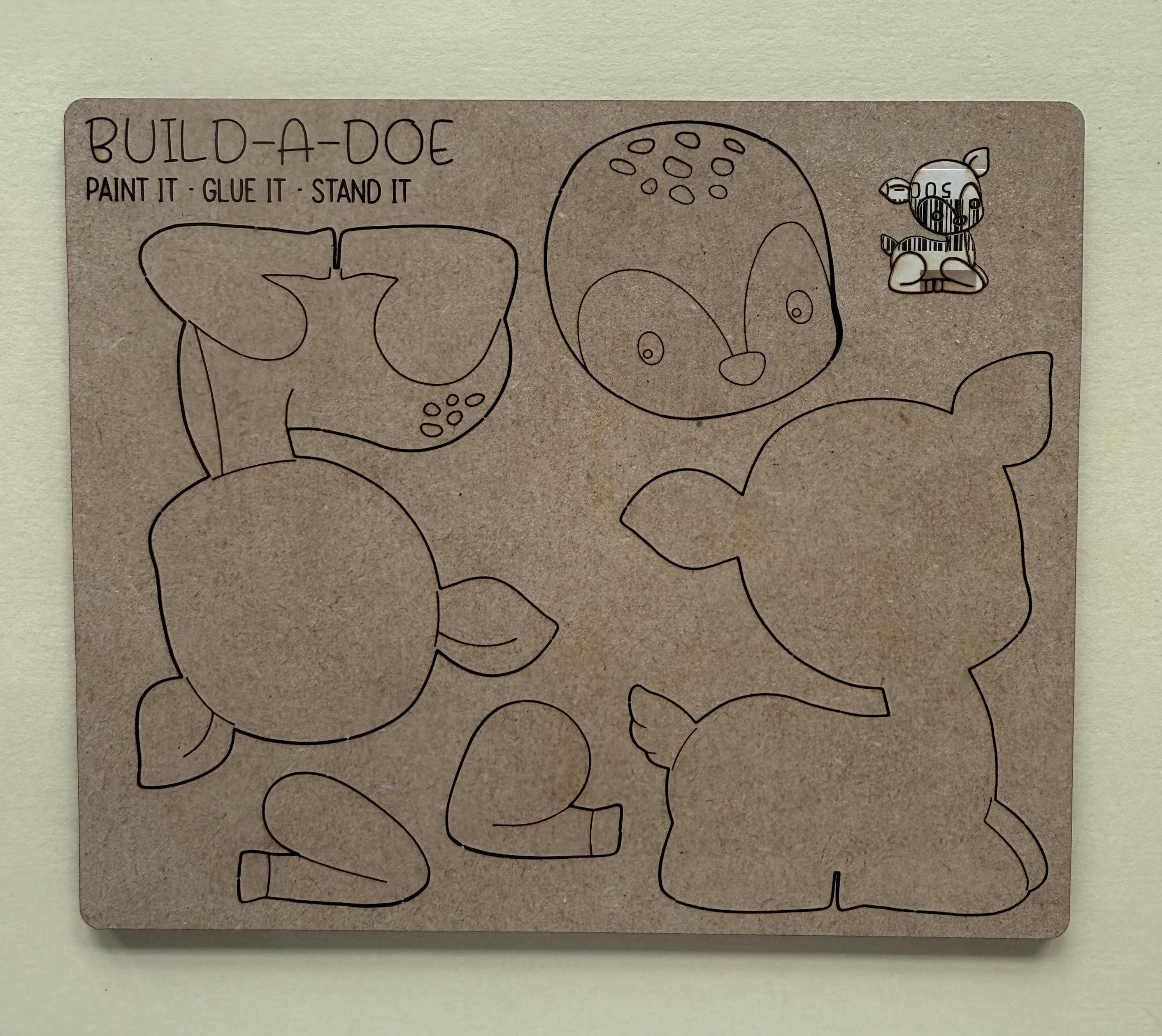 DIY Woodland Friends Craft Kit/Paint Laser cut Wood