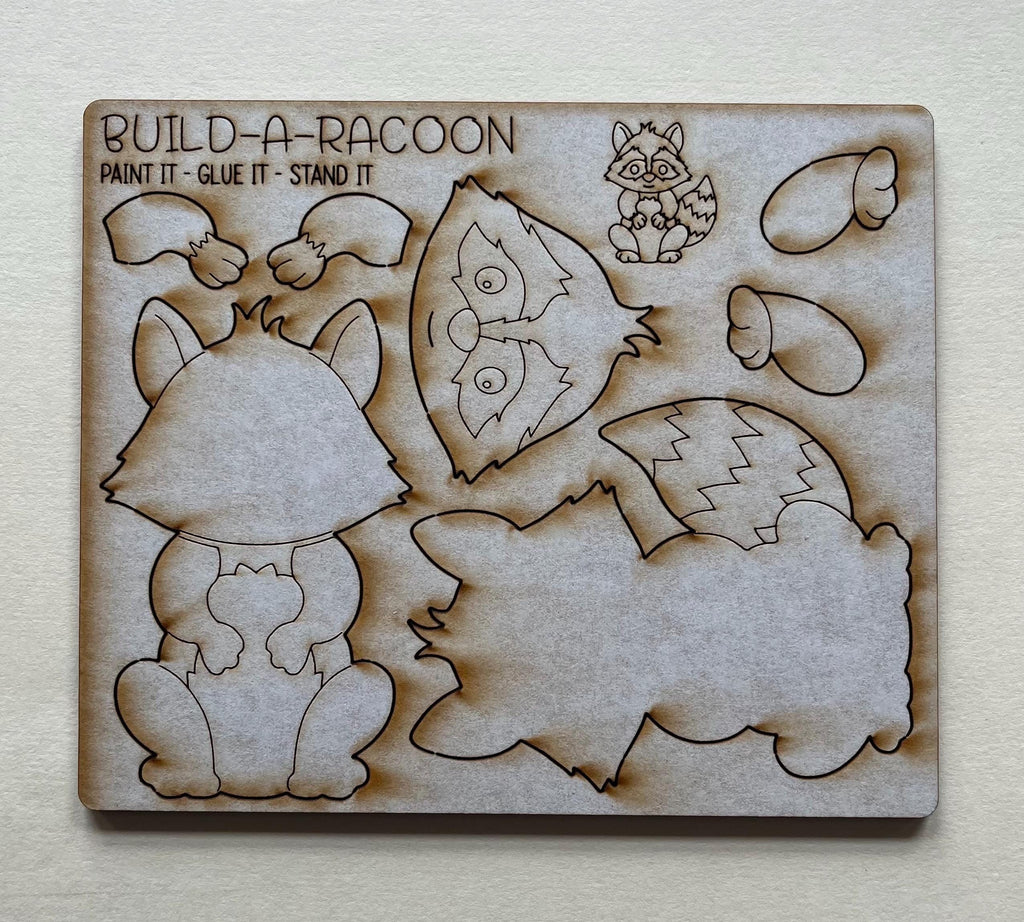 DIY Woodland Friends Craft Kit/Paint Laser cut Wood