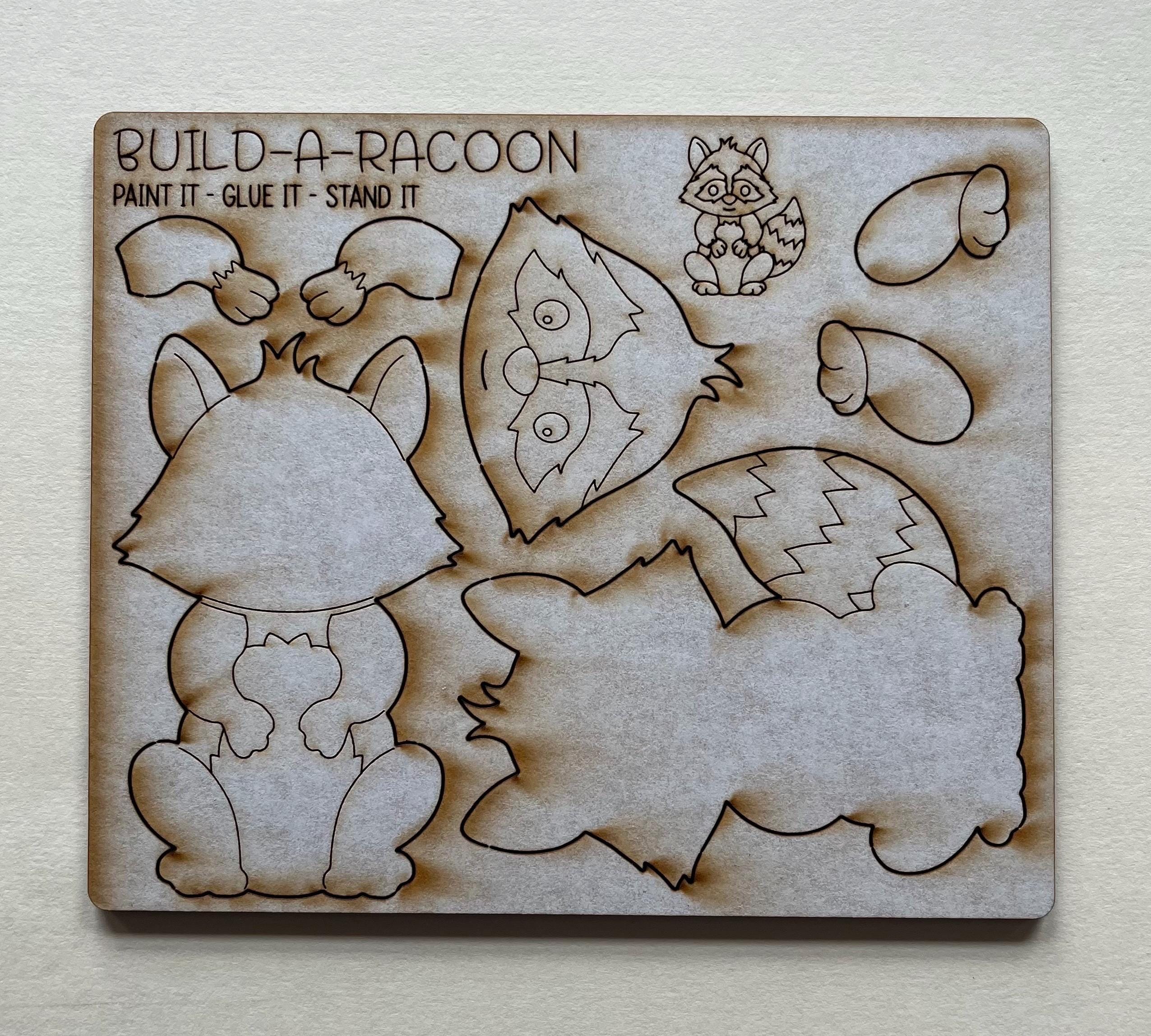 DIY Woodland Friends Craft Kit/Paint Laser cut Wood